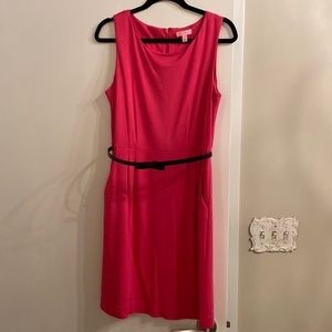 Pink Lilly Pulitzer shift dress with belt